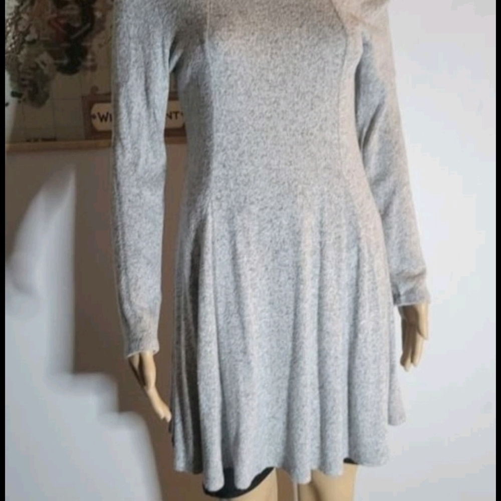 Gray Long Sleeve Women's Dress